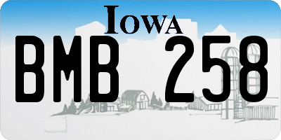 IA license plate BMB258