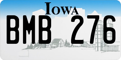 IA license plate BMB276