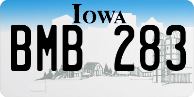 IA license plate BMB283