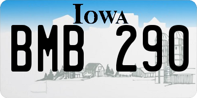 IA license plate BMB290