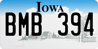 IA license plate BMB394