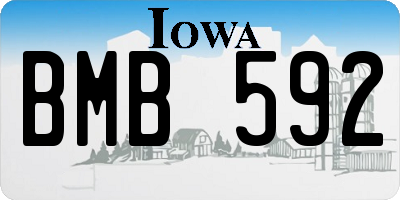 IA license plate BMB592