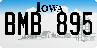 IA license plate BMB895