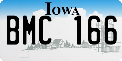 IA license plate BMC166