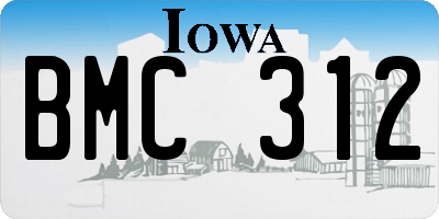 IA license plate BMC312