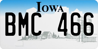 IA license plate BMC466