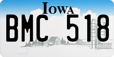 IA license plate BMC518