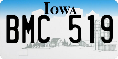 IA license plate BMC519