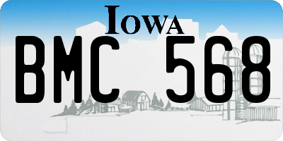 IA license plate BMC568