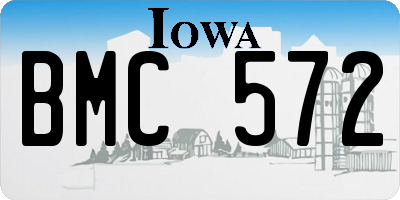 IA license plate BMC572