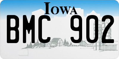 IA license plate BMC902