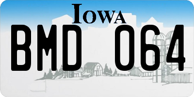 IA license plate BMD064