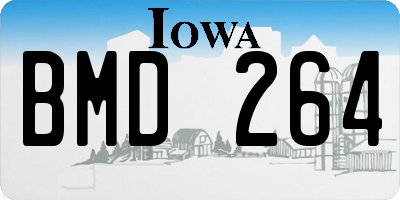 IA license plate BMD264