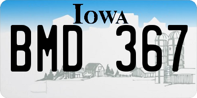 IA license plate BMD367