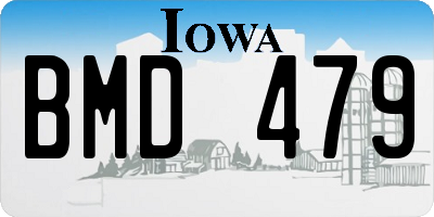 IA license plate BMD479