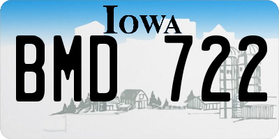 IA license plate BMD722