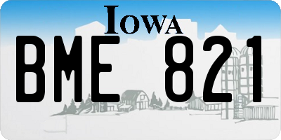IA license plate BME821