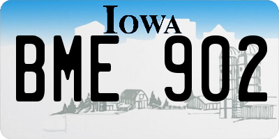 IA license plate BME902