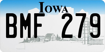 IA license plate BMF279