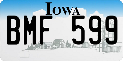 IA license plate BMF599