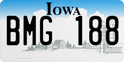 IA license plate BMG188