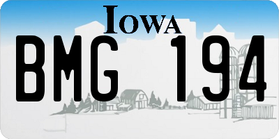 IA license plate BMG194