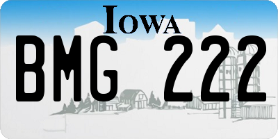 IA license plate BMG222