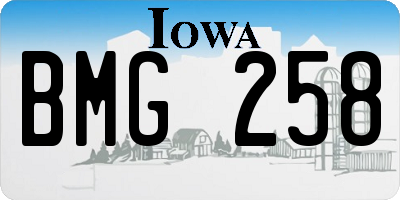IA license plate BMG258