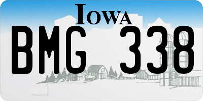 IA license plate BMG338