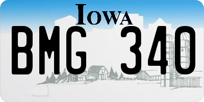 IA license plate BMG340