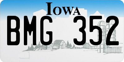 IA license plate BMG352