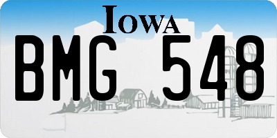 IA license plate BMG548