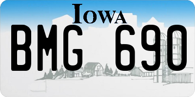 IA license plate BMG690