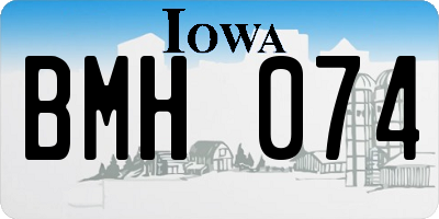 IA license plate BMH074