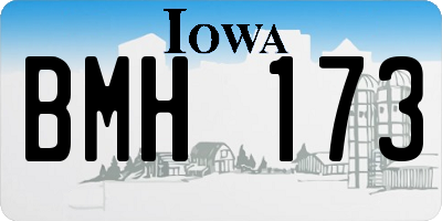 IA license plate BMH173