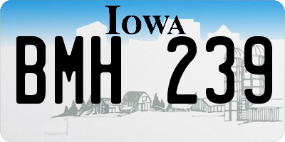 IA license plate BMH239