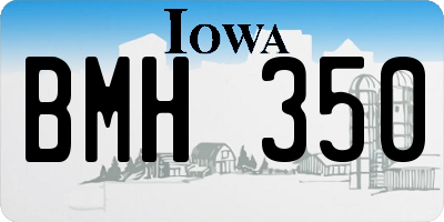 IA license plate BMH350