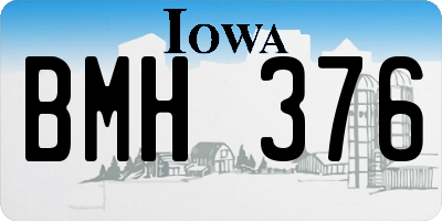 IA license plate BMH376