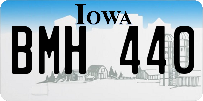 IA license plate BMH440