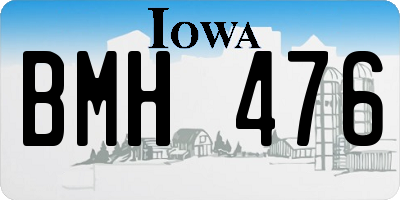 IA license plate BMH476
