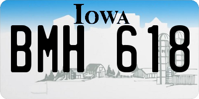 IA license plate BMH618