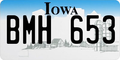 IA license plate BMH653