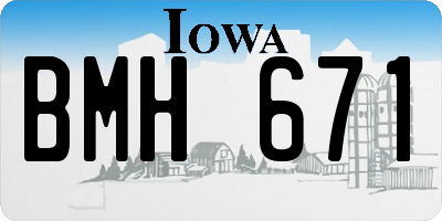 IA license plate BMH671