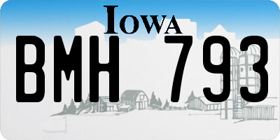 IA license plate BMH793