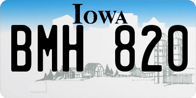 IA license plate BMH820