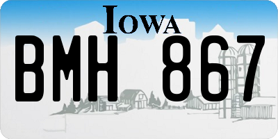 IA license plate BMH867