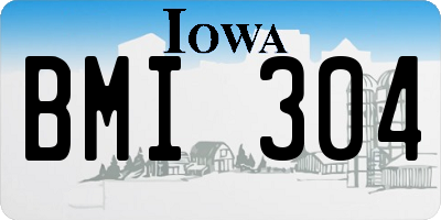 IA license plate BMI304