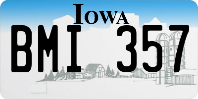 IA license plate BMI357
