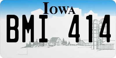 IA license plate BMI414