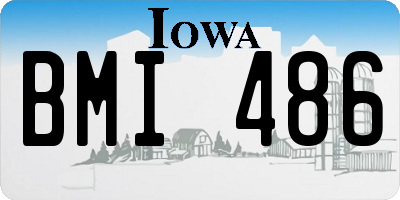 IA license plate BMI486